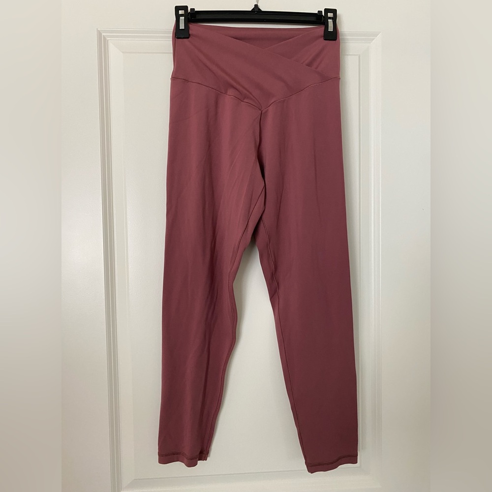 Aerie Offline Real Me High Waisted Crossover Leggings Earthen Pink Size L